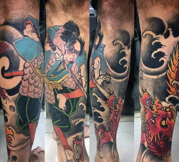 30 Dragon Leg Tattoo Designs für Männer - Masculine Ink Ideen  