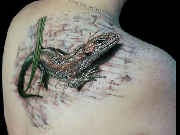 100 Eidechse Tattoos für Männer - Cool Reptile Designs  