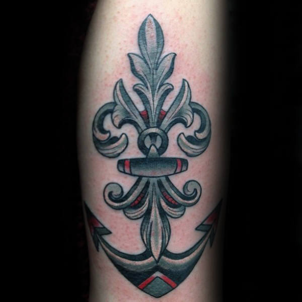 70 Fleur De Lis Tattoo Designs für Männer - stilisierte Lily Ink Ideen  