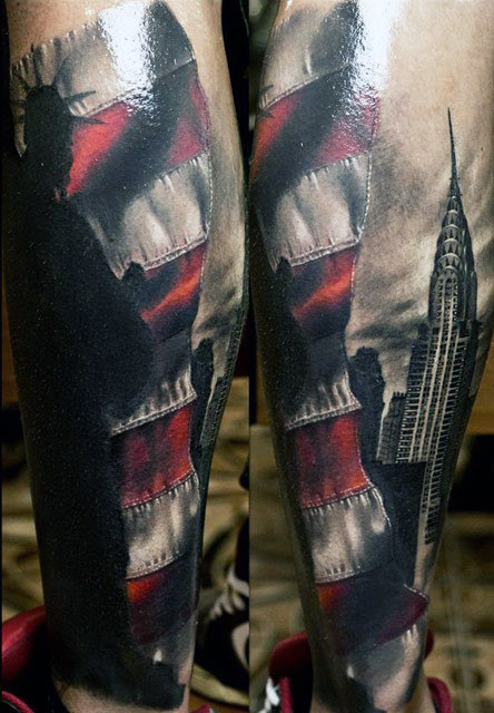 90 Building Tattoos für Männer - Architektur Ink Design-Ideen  