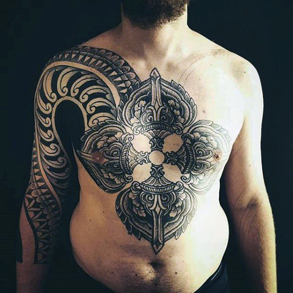 100 Dotwork Tattoo Designs für Männer - komplizierte Muster Tinte Ideen  