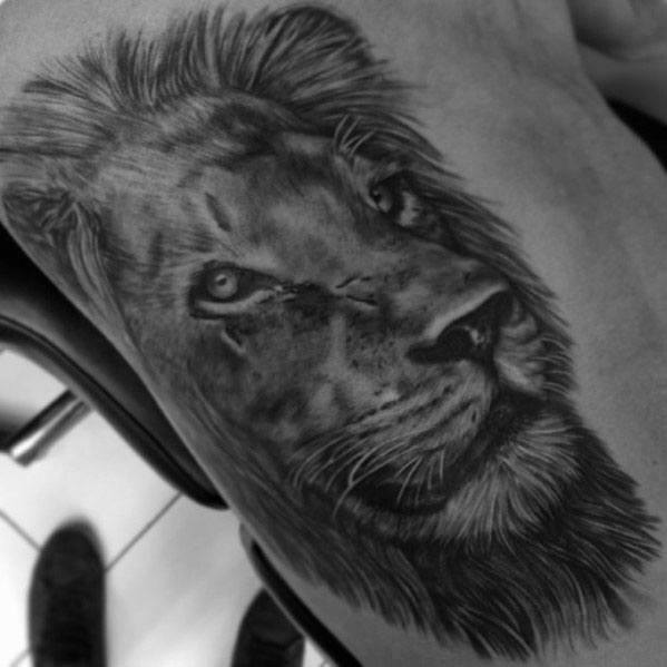 50 realistische Löwen Tattoo Designs für Männer - Felidae Ink Ideen  