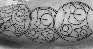 40 Gallifreyan Tattoo Designs für Männer - Doctor Who Ink Ideen  