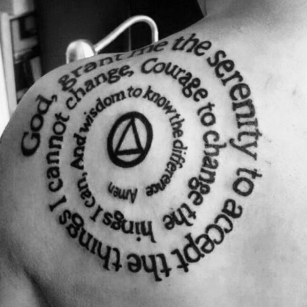 50 Serenity Prayer Tattoo Designs für Männer - Emporhebende Ideen  