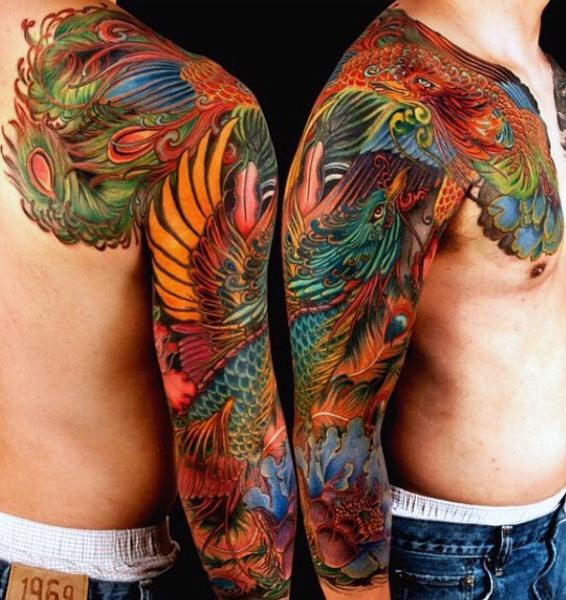 70 bunte Tattoos für Männer - lebendige Tinte Design-Ideen  