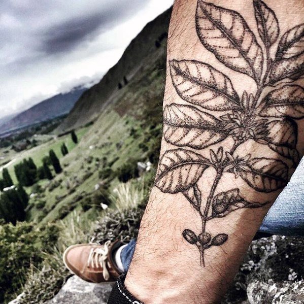 70 Kaffee Tattoo Designs für Männer - koffeinhaltige Tinte Ideen  