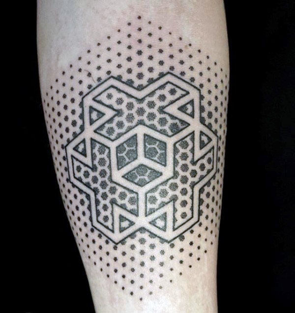 100 Pointillismus Tattoo-Designs für Männer - moderne Dot Ideen  
