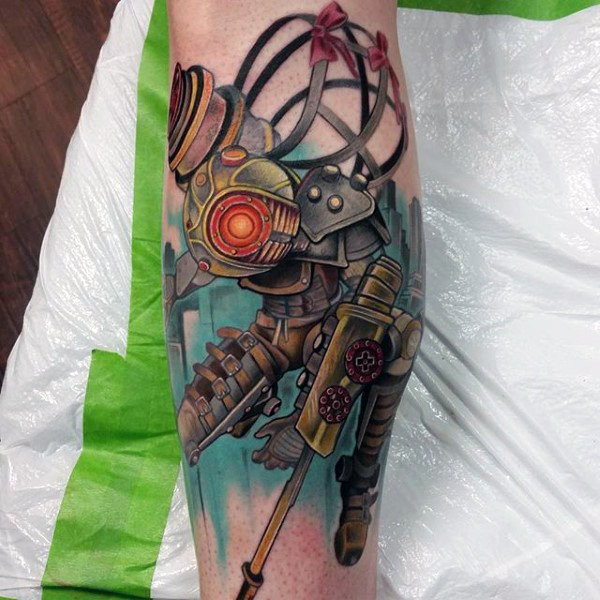 50 Bioshock Tattoo Designs für Männer - Videospiel-Tinten-Ideen  