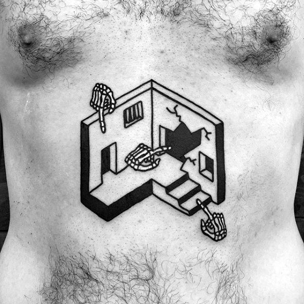 40 kleine Brust Tattoos für Männer - Manly Ink Design-Ideen  