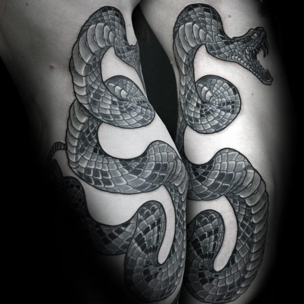 60 Klapperschlange Tattoo-Designs für Männer - Manly Ink Ideen  