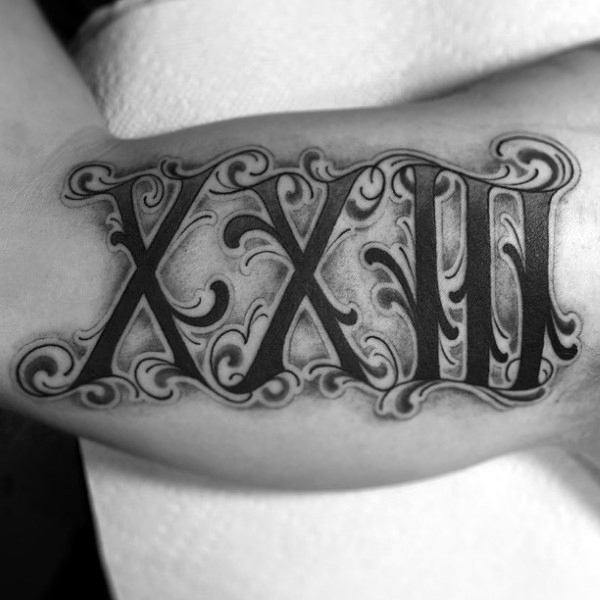 100 römische Zahl Tattoos für Männer - Manly Numerical Ink Ideen  