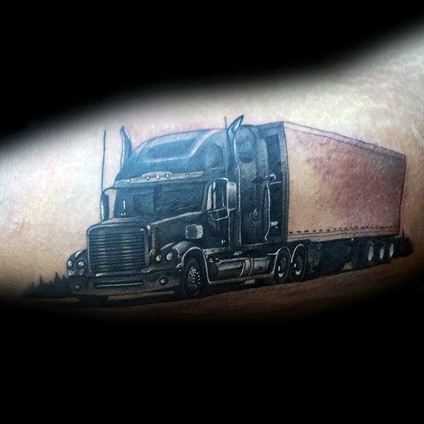 60 Truck Tattoos für Männer - Vintage und Big Rig Ink Design-Ideen  