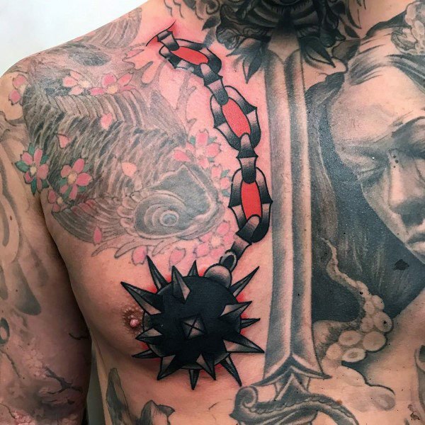 60 Keule Tattoo-Designs für Männer - Bludgeon und Schlegel Tinte Ideen  