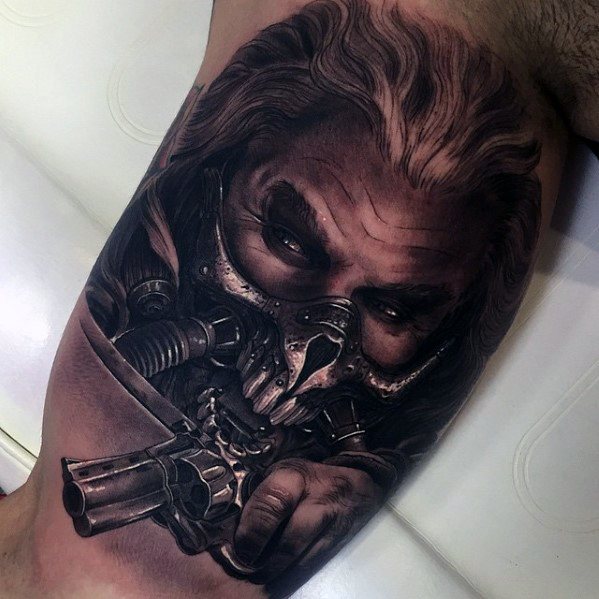 50 Mad Max Tattoo Designs für Männer - Fury Road Ideen  
