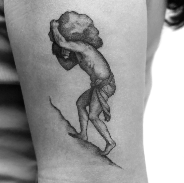 30 Sisyphus Tattoo-Designs für Männer - griechische Mythologie Tinte Ideen  