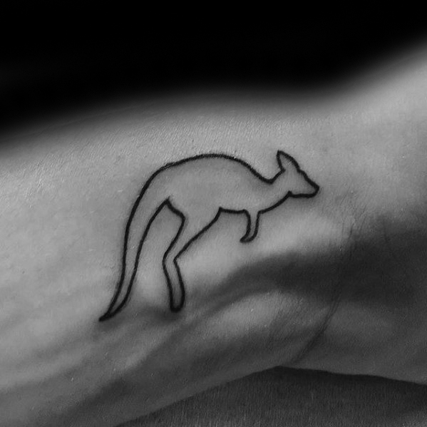 50 Känguru Tattoo Designs für Männer - australische Tier Ideen  