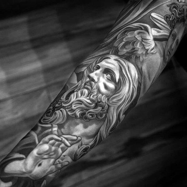 75 religiöse Ärmel Tattoos für Männer - Divine Spirit Designs  