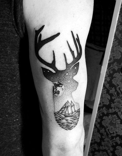 90 Deer Tattoos für Männer - männliche Outdoor-Designs  