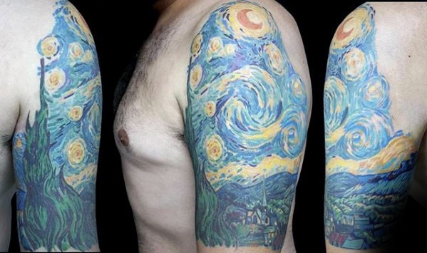 50 Vincent Van Gogh Tattoo-Designs für Männer - künstlerische Ideen  