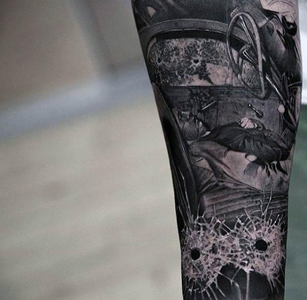 30 Broken Glass Tattoo Designs für Männer - Shattered Ink Ideen  
