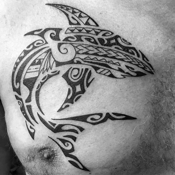 50 polynesischen Shark Tattoo Designs für Männer - Tribal Ink Ideen  