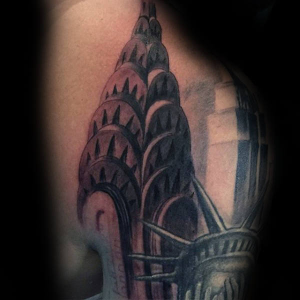 90 Building Tattoos für Männer - Architektur Ink Design-Ideen  