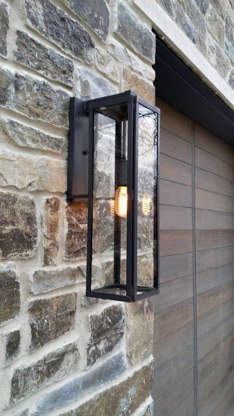 50 Outdoor Garage Lighting Ideas - Außenbeleuchtung Designs  