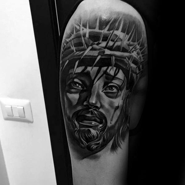 60 3D Jesus Tattoo Designs für Männer - religiöse Tinte Ideen  