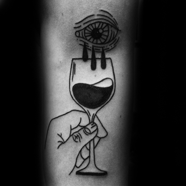 50 Wein Tattoo Designs für Männer - Vino Ink Ideen  