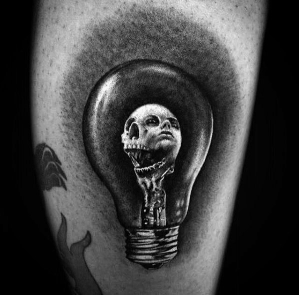 50 3D Skull Tattoo Designs für Männer - Cool Cranium Ink Ideen  