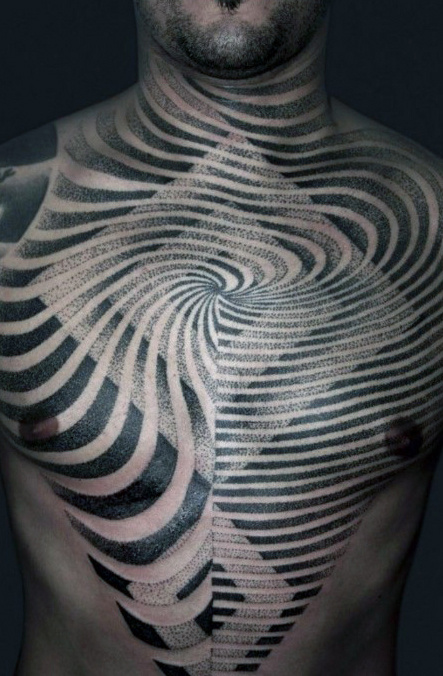 100 optische Täuschungen Tattoos für Männer - Auge betrügen Designs  