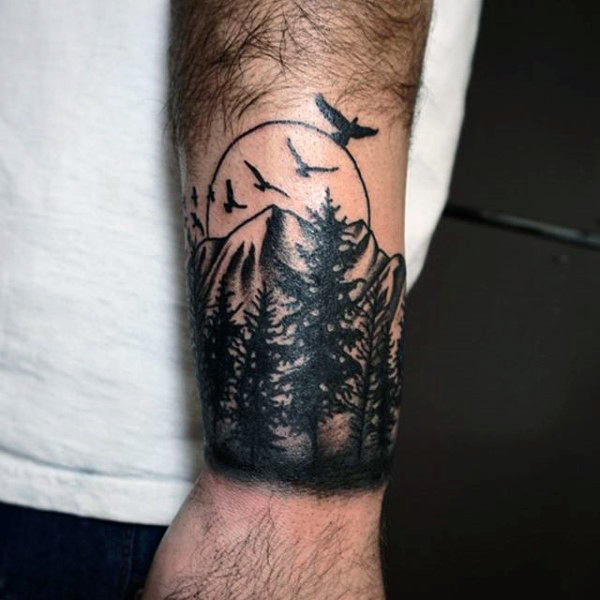 100 Natur Tattoos für Männer - Deep Great Outdoor Designs  