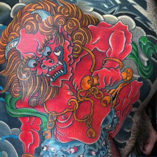 60 Raijin Tattoo Designs für Männer - japanische Mythologie-Tinten-Ideen  