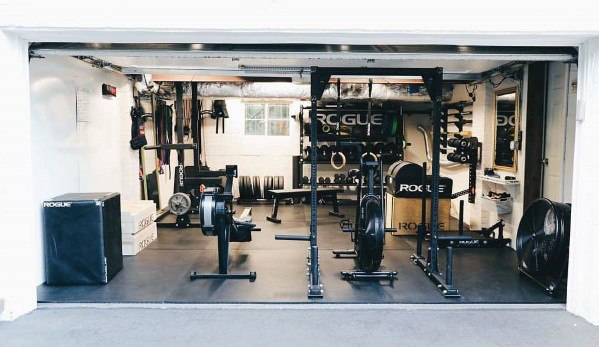 Top 75 besten Garage Gym Ideen - Home Fitness Center Designs  