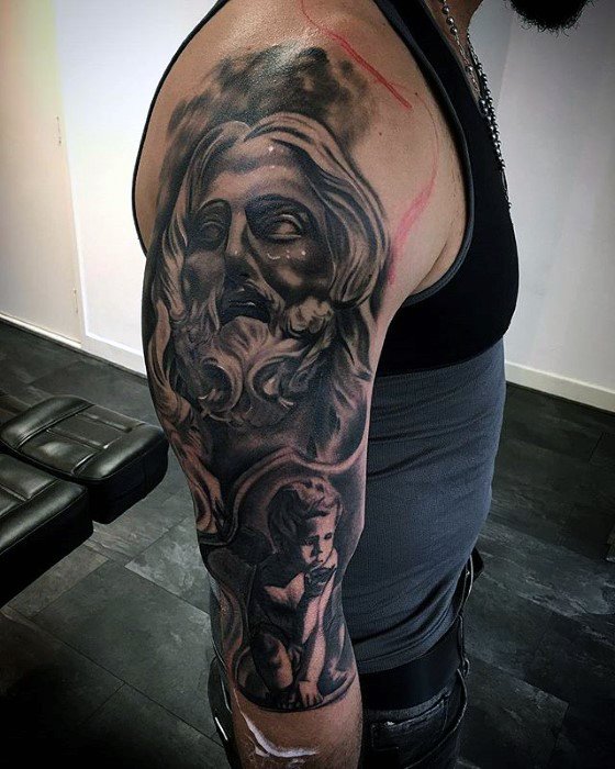 60 3D Jesus Tattoo Designs für Männer - religiöse Tinte Ideen  