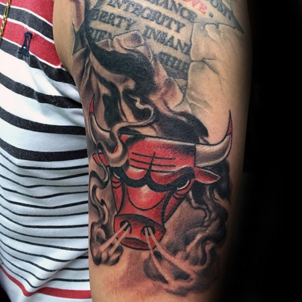 50 Chicago Bulls Tattoo-Designs für Männer - Basketball-Tinte Ideen  
