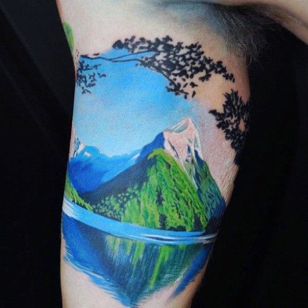 100 Natur Tattoos für Männer - Deep Great Outdoor Designs  