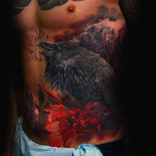 100 Crow Tattoo Designs für Männer - Black Bird Ink Ideen  