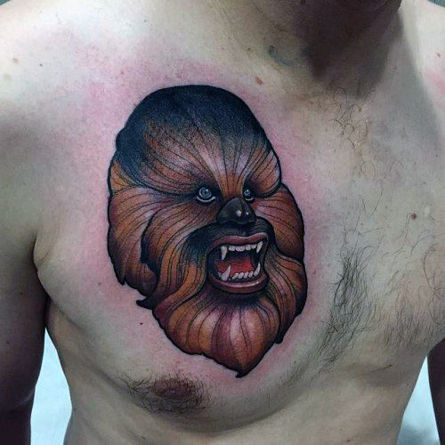30 Chewbacca Tattoo Designs für Männer - Star Wars-Tinten-Ideen  
