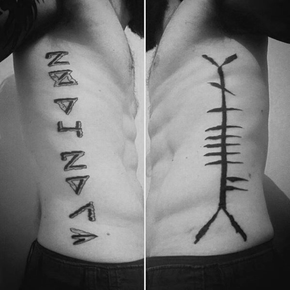 50 Ogham Tattoo Designs für Männer - Ancient Alphabet Ink Ideas  