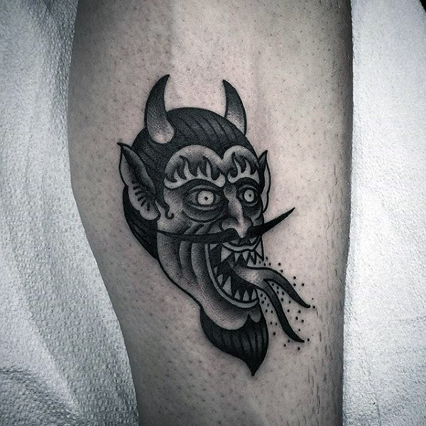 90 Dämon Tattoos für Männer - Devilish Exterieur Design-Ideen  