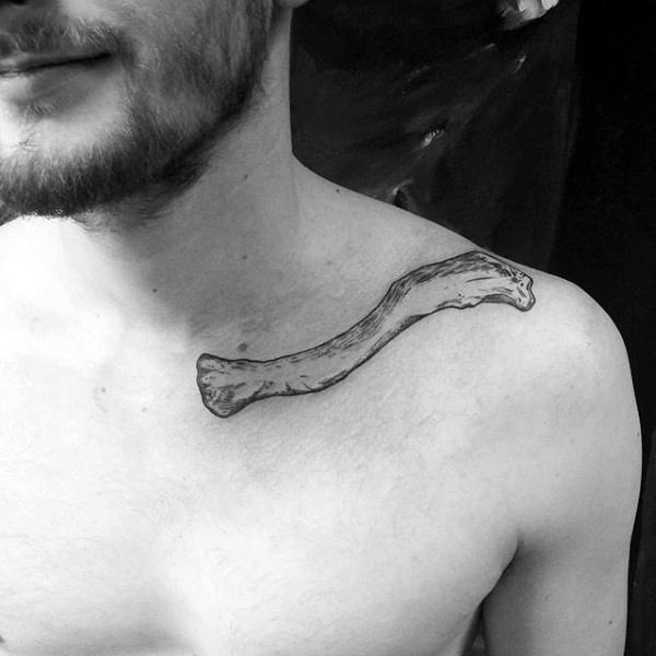 50 Collar Bone Tattoos für Männer - Schlüsselbein Design-Ideen  