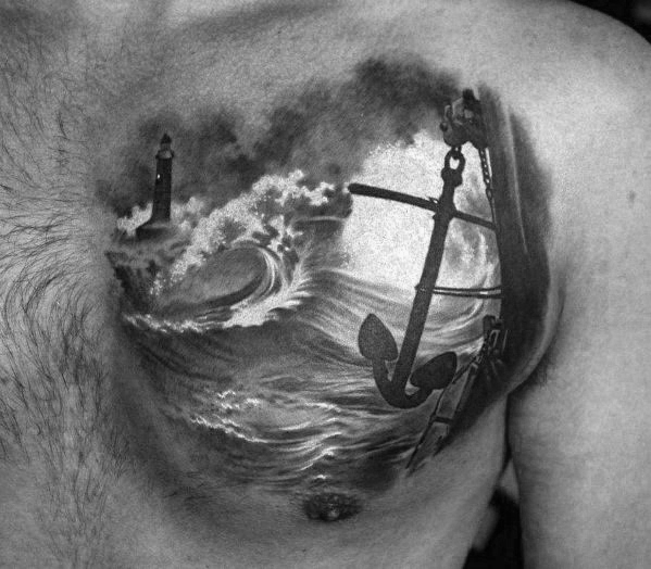 50 kleine Brust Tattoos für Jungs - Masculine Ink Design-Ideen  