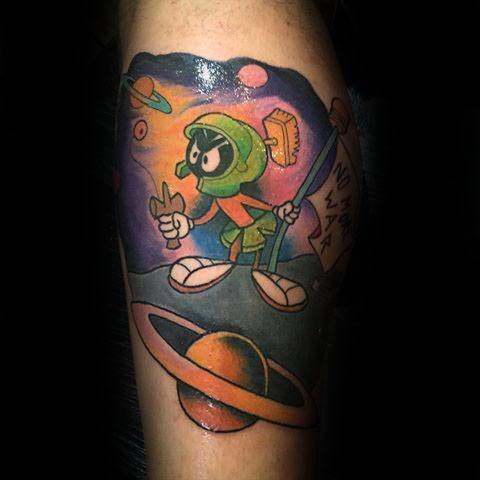 40 Marvin Die Martian Tattoo Designs für Männer - Cartoon-Tinte Ideen  
