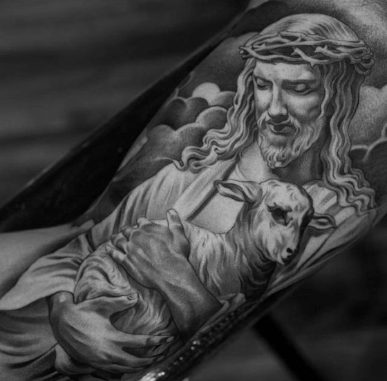 60 3D Jesus Tattoo Designs für Männer - religiöse Tinte Ideen  