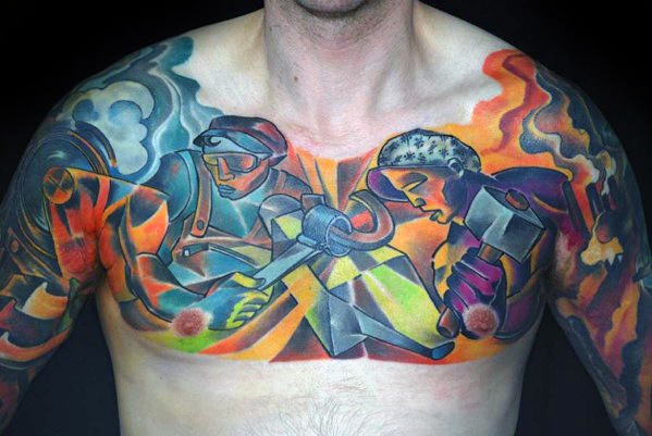 50 Kubismus Tattoo Designs für Männer - Künstlerische Tinte Ideen  