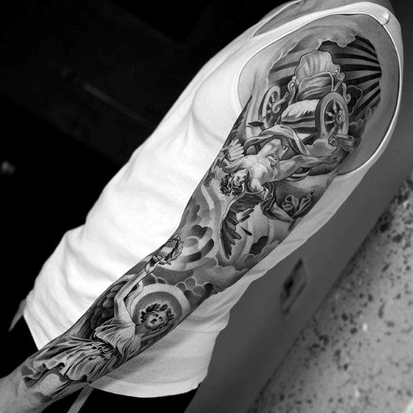 30 Fallen Tattoo Designs für Männer - Downward Ink Ideen  