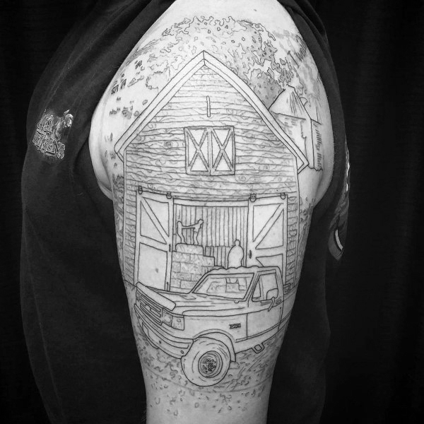 60 Landwirtschaft Tattoos für Männer - Landwirtschaft Design-Ideen  