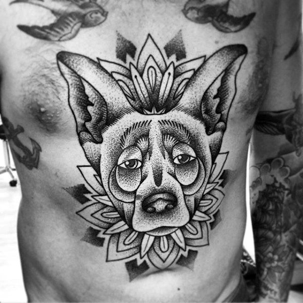 30 Deutscher Schäferhund Tattoo Designs für Männer - Hund Tinte Ideen  