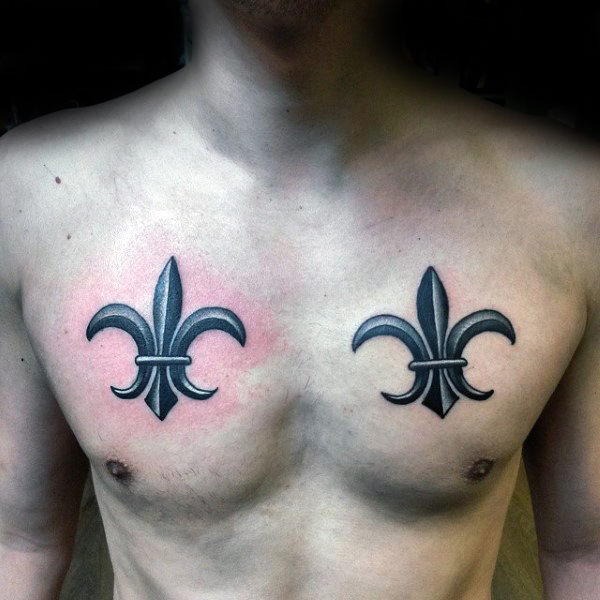 70 Fleur De Lis Tattoo Designs für Männer - stilisierte Lily Ink Ideen  